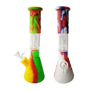 11" Honeycomb Silicone Bong with Shower Percolator