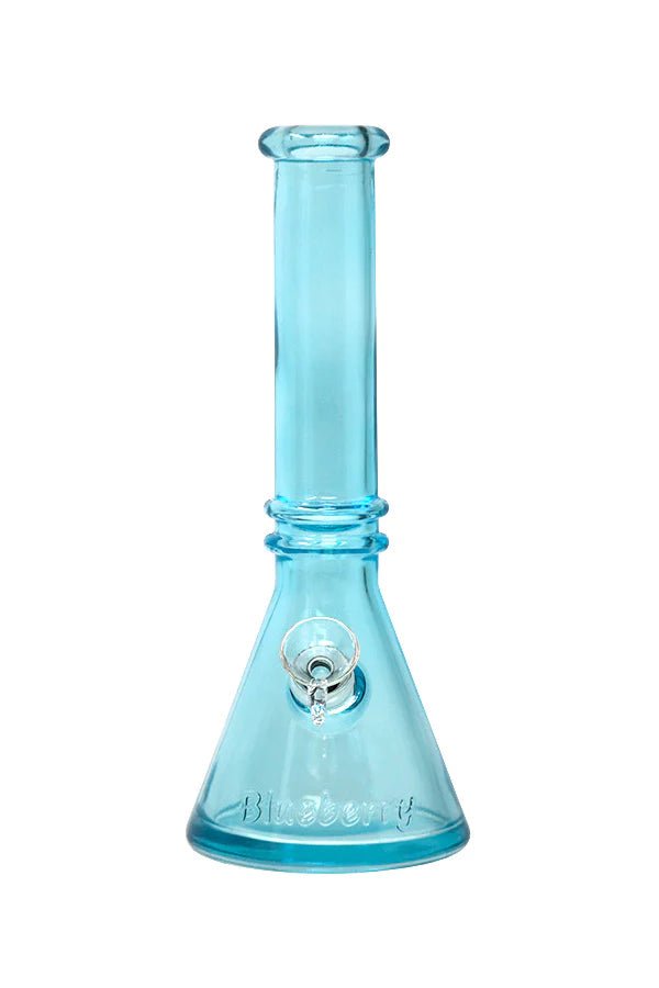 10" Blueberry Double Ring Soft Glass Beaker Bong - Image 2