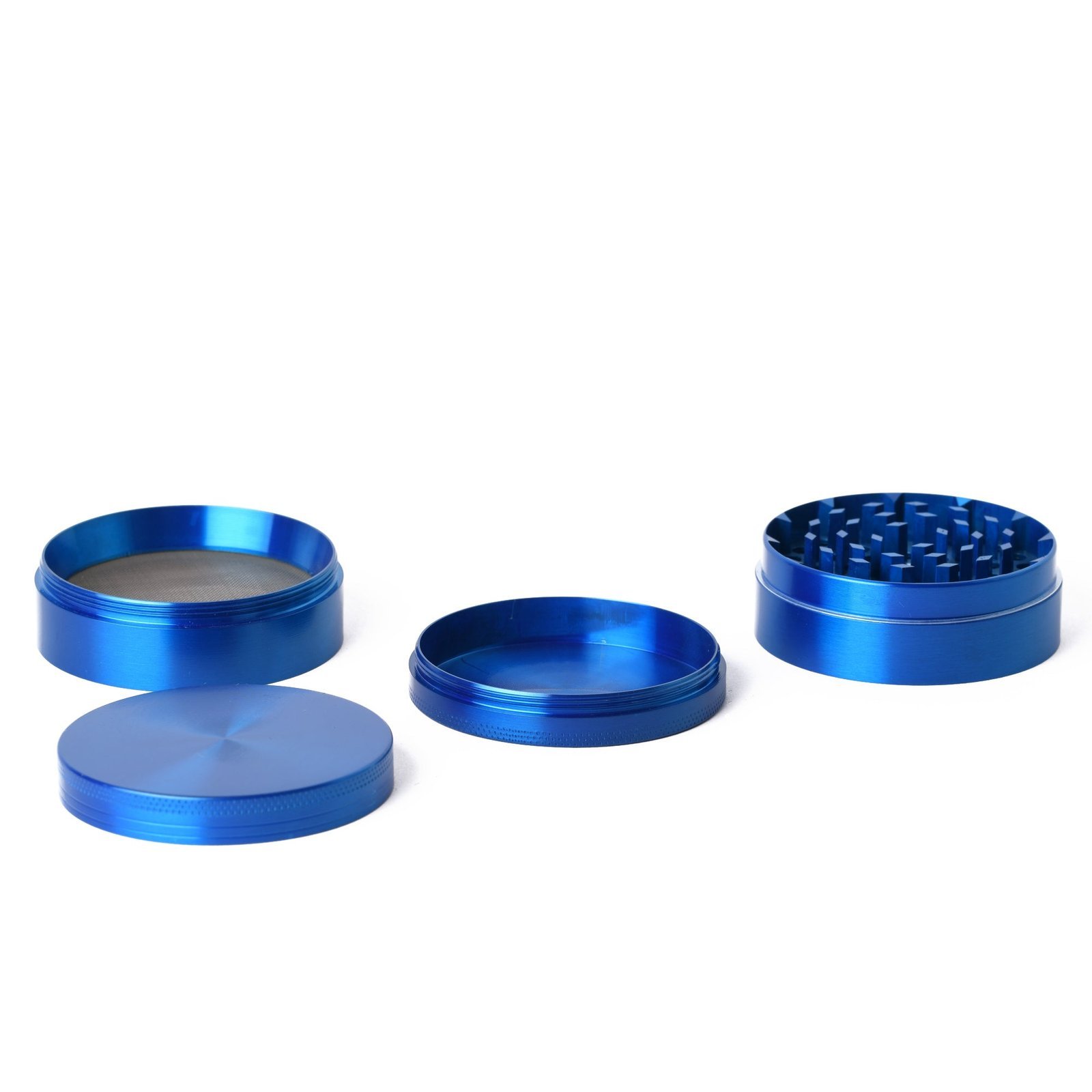 60MM BLUE METAL 4PC HERB GRINDER - Image 3
