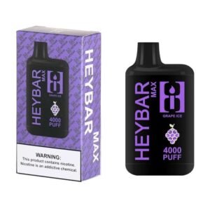Vape Descartável – Heybar Max 4000 puffs – Grape Ice