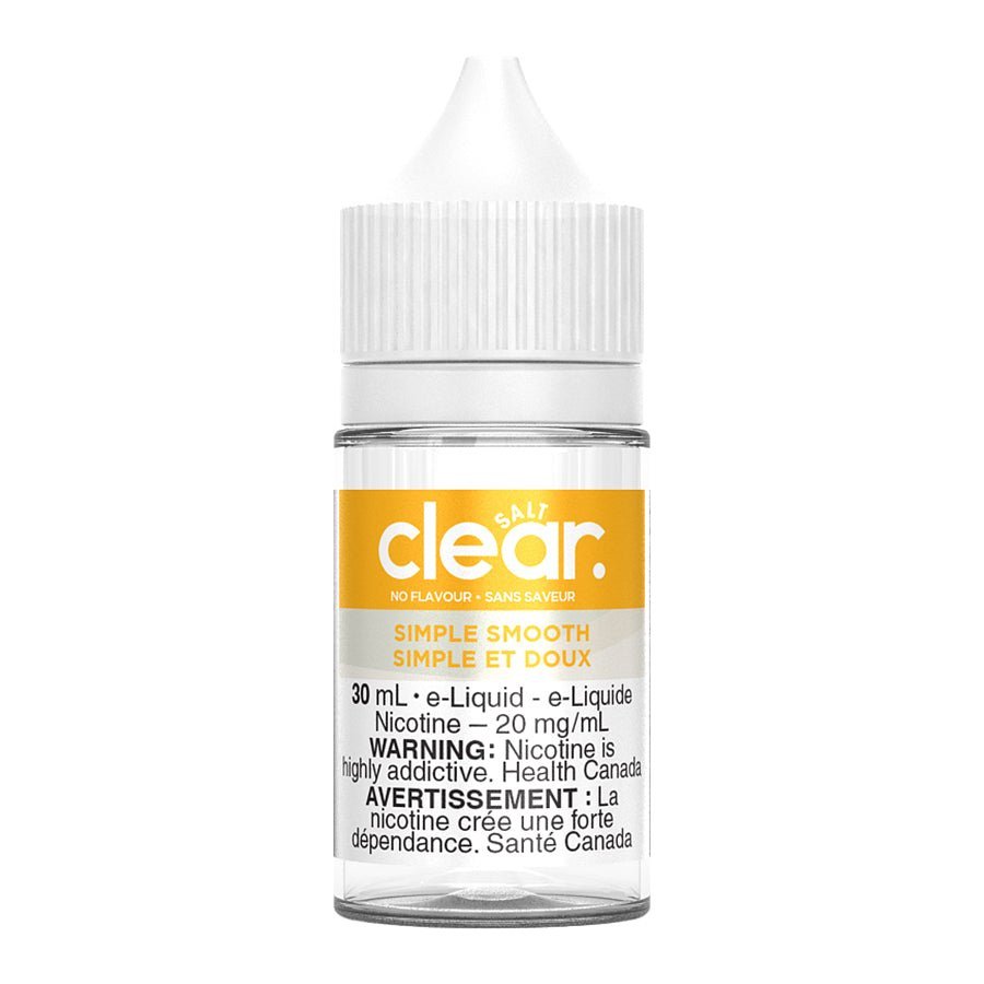 Clear Salt Nic E-liquid - Simple Smooth 30ml